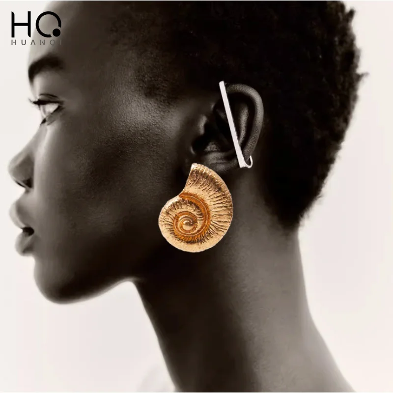 Sea Snail Exaggerated Vintage Fashion Earrings - Signature Collection