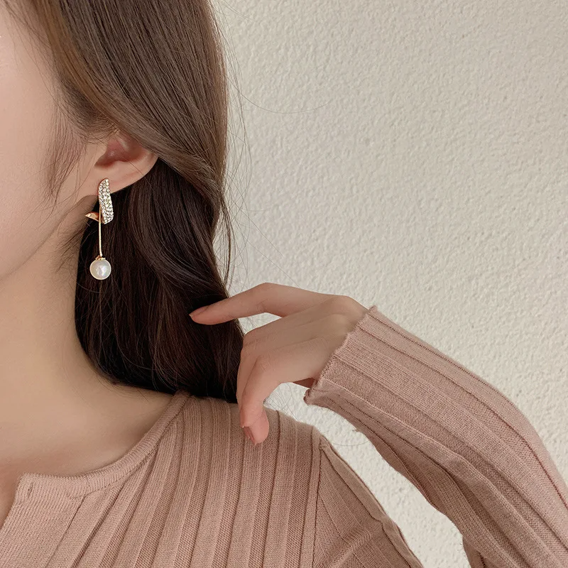 Crystal Long Tassel Exquisite Drop Earrings