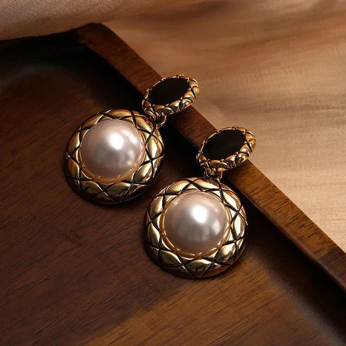 French Vintage Pattern Earrings