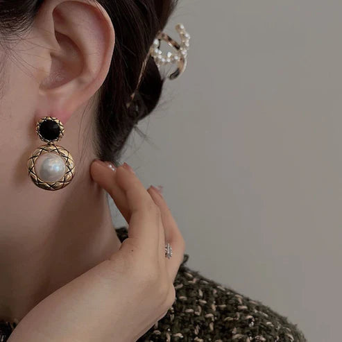 French Vintage Pattern Earrings
