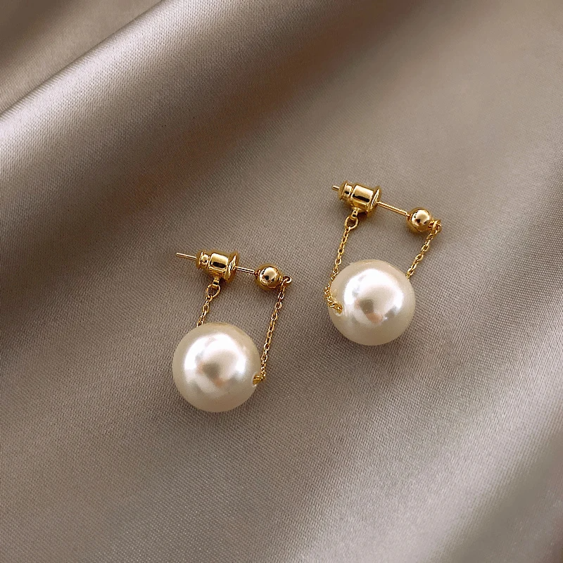 Pearl Pendant Unusual Dangle Earrings