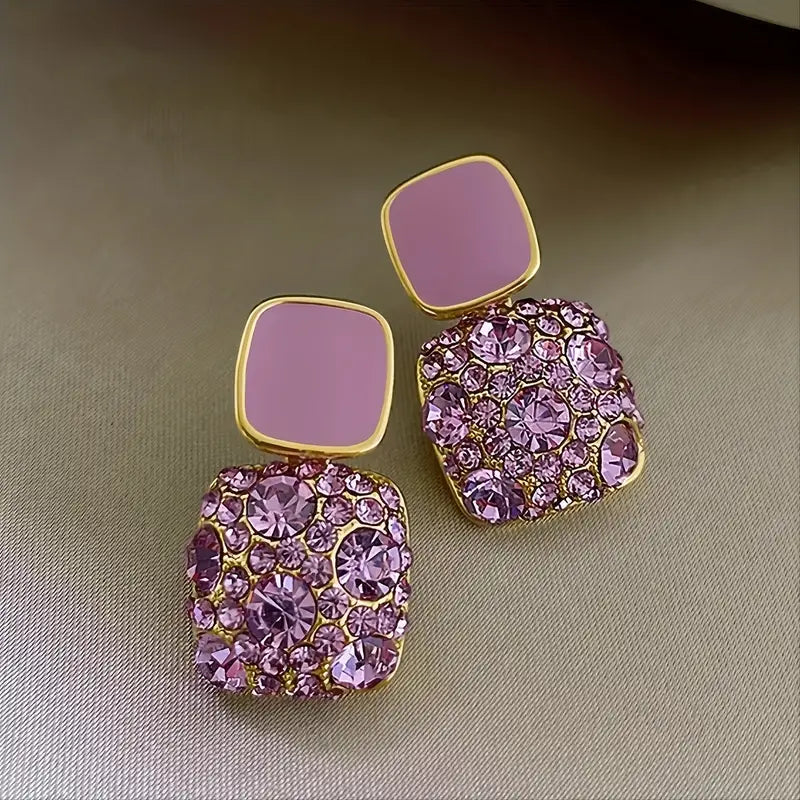 Purple Traditional Teardrop Ear Earrings