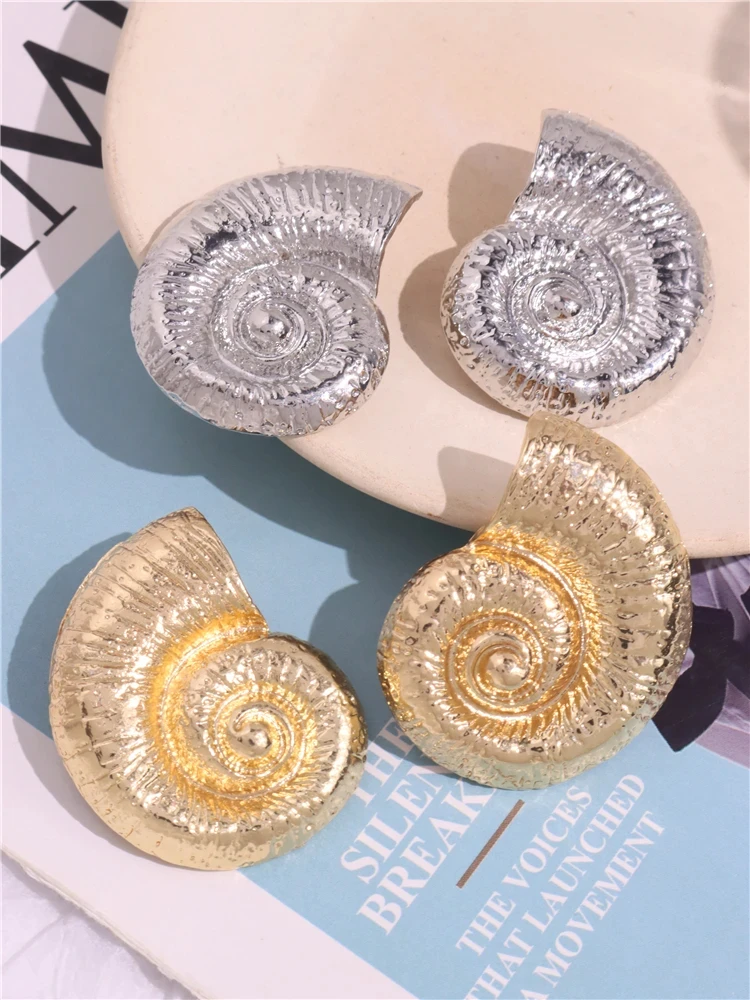 Sea Snail Exaggerated Vintage Fashion Earrings - Signature Collection