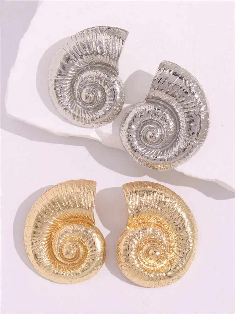 Sea Snail Exaggerated Vintage Fashion Earrings - Signature Collection