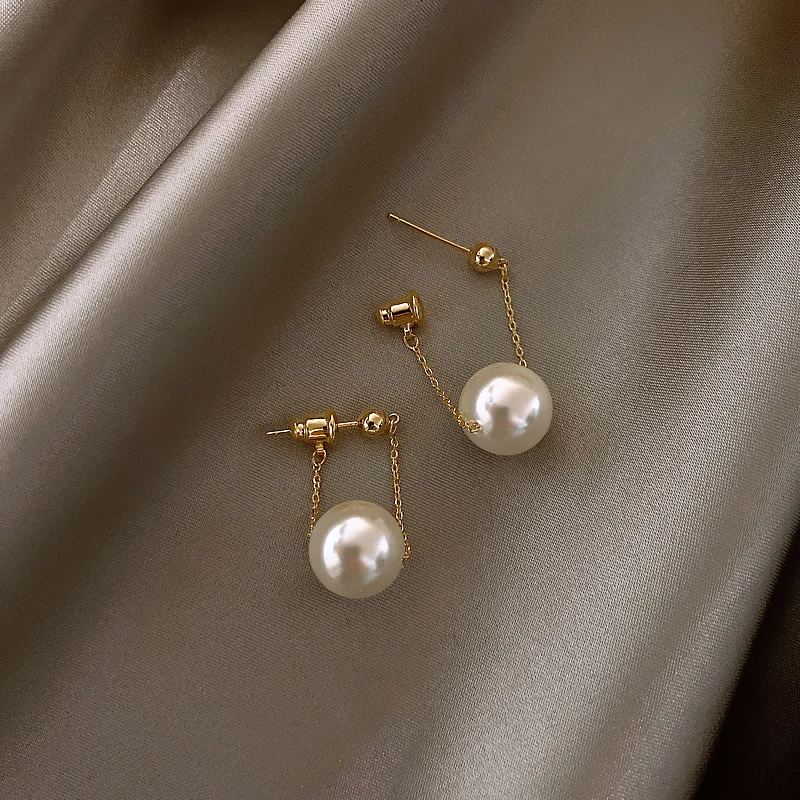 Pearl Pendant Unusual Dangle Earrings