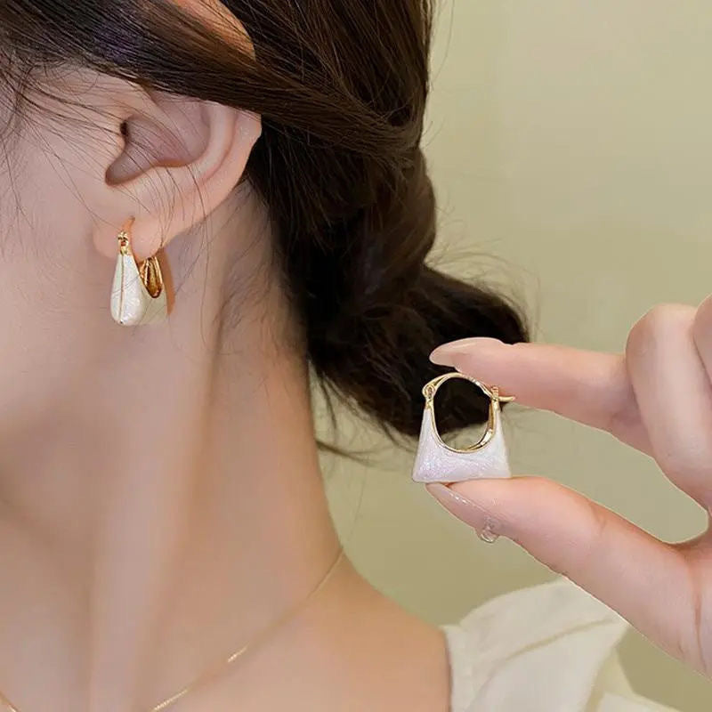 Korean fashion bag drop earrings