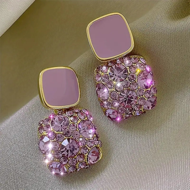 Purple Traditional Teardrop Ear Earrings