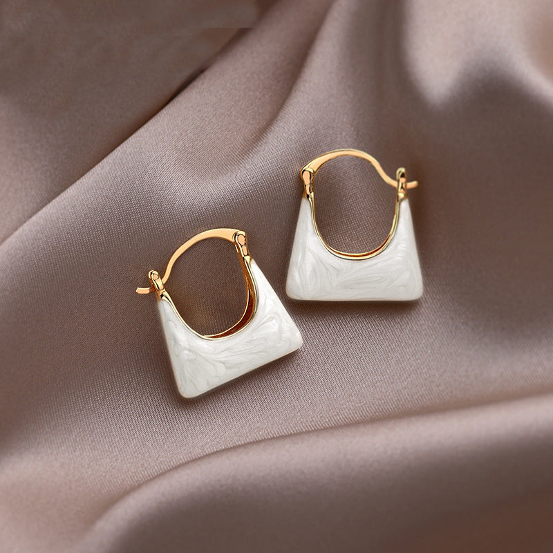 Korean fashion bag drop earrings