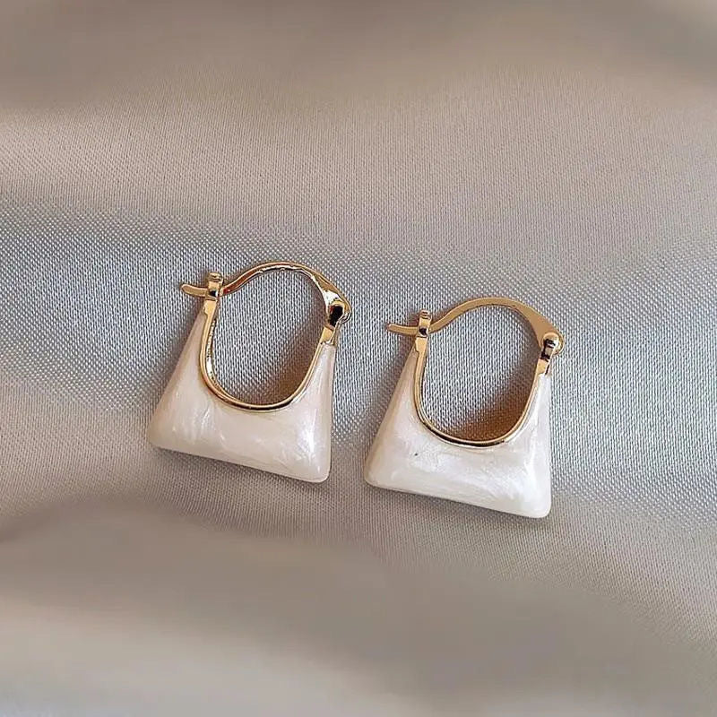 Korean fashion bag drop earrings