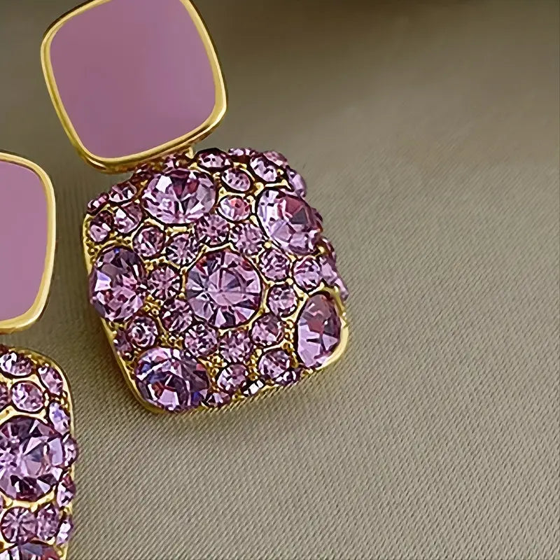 Purple Traditional Teardrop Ear Earrings